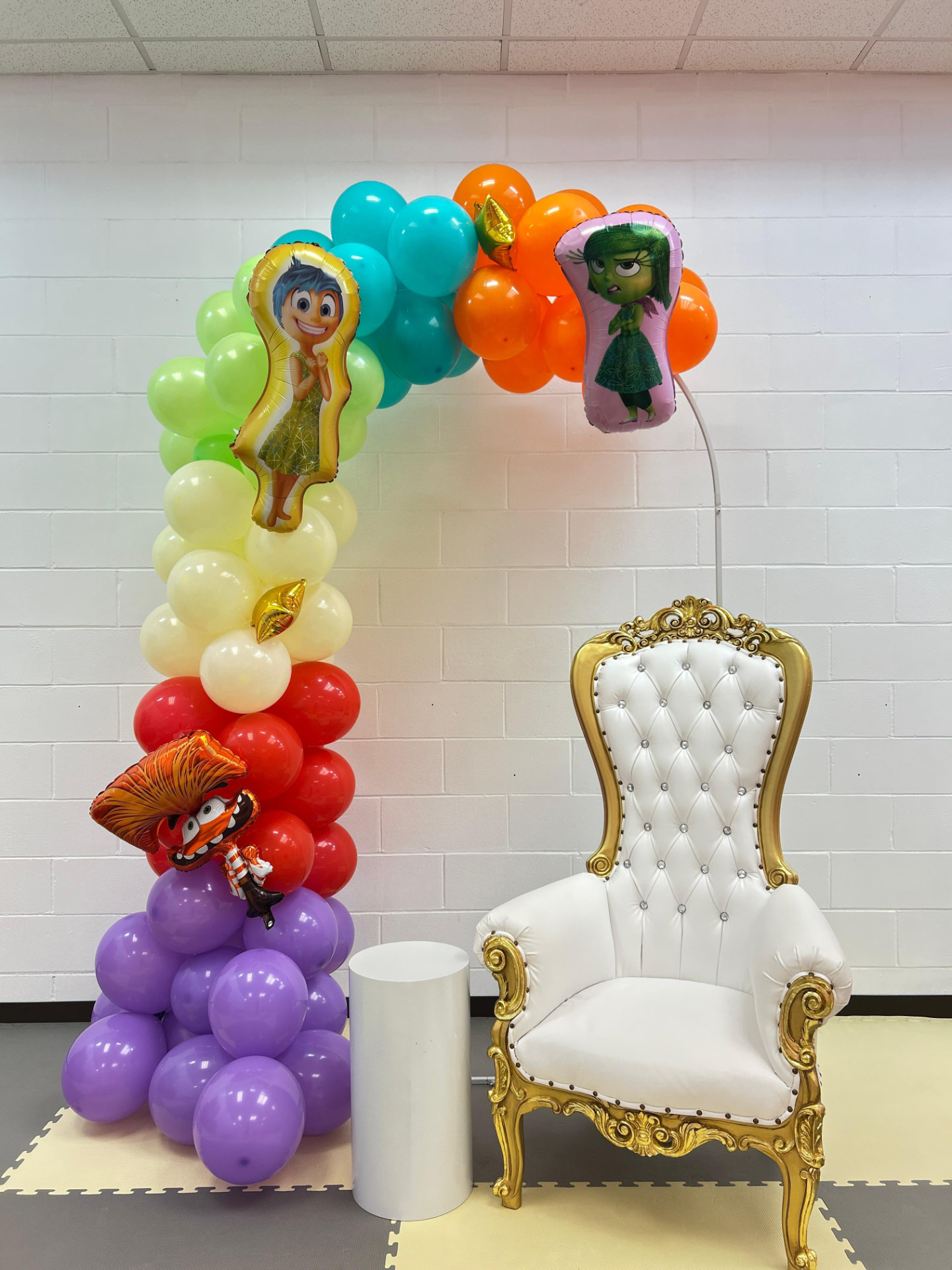 Inside Out birthday party setup