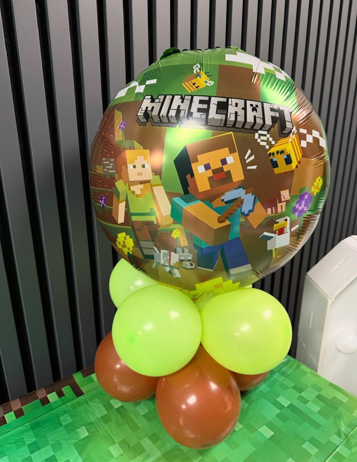 Minecraft birthday party setup